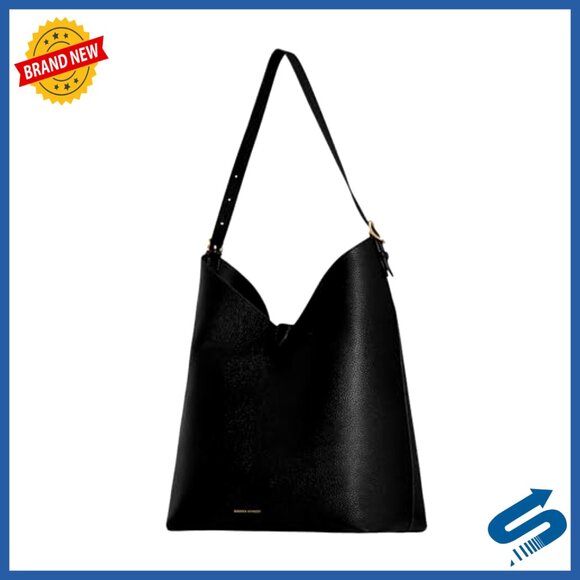 Leather Hobo Bag Shoulder Handbag Magnetic Snap Closure Back Pocket - Picture 4 of 6